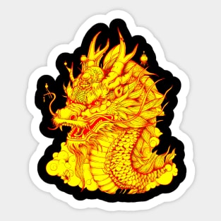 Golden dragon Sticker